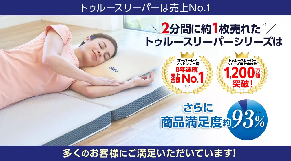 公式】トゥルースリーパー エアフリー 三つ折りタイプ（硬め・高