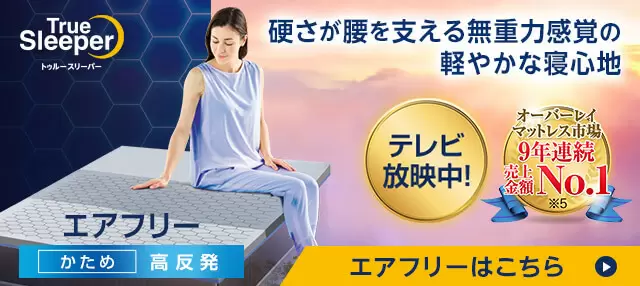公式】トゥルースリーパー エアフリー 三つ折りタイプ（硬め・高