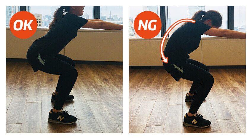 初心者 女性向け スクワットの正しいフォーム やり方は 基本とよくある間違いを紹介 Diet Labo ダイエットラボ ショップジャパン