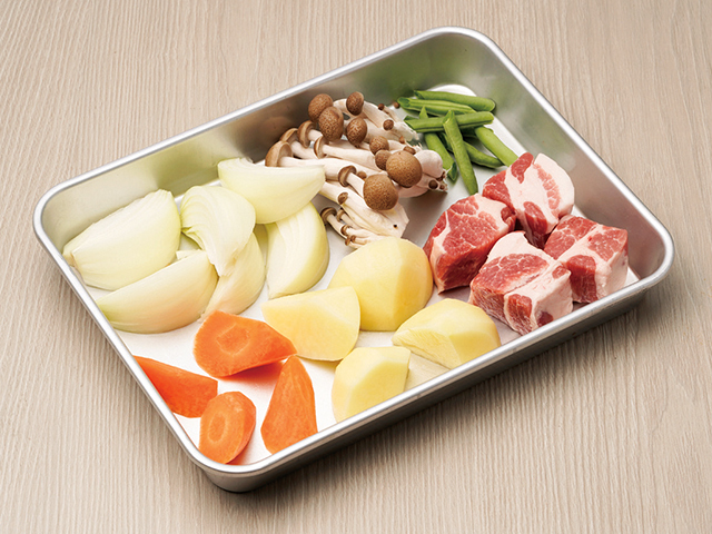 1.食材の大きさをそろえる