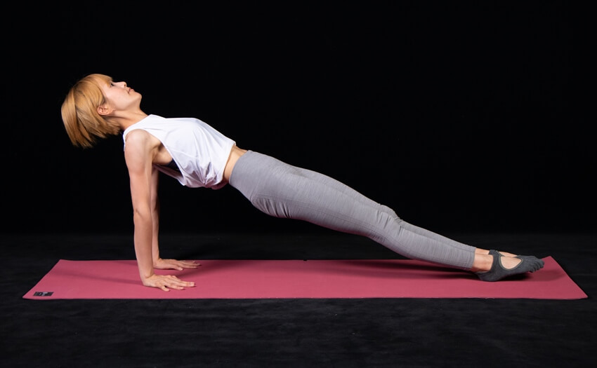 首から背中にかけて鍛えるリバースプランク(2)