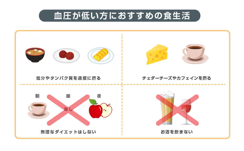 血圧が低い方におすすめの食生活