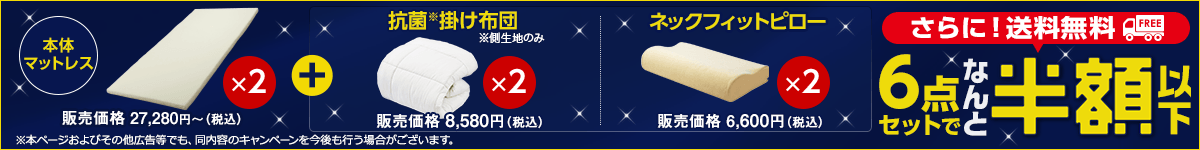 トゥルースリーパー プレミアケアが6点セットでなんと半額以下！さらに送料無料！