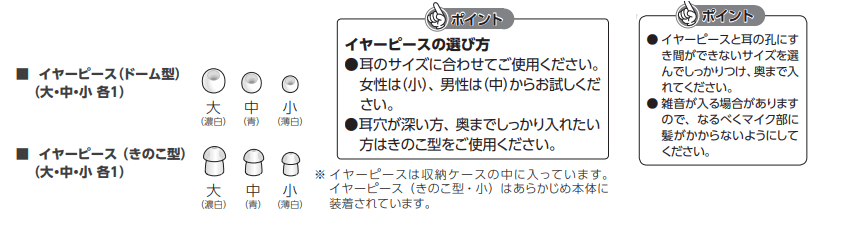 イヤーピースはどれを使えばいいのか。｜楽ちんヒアリング SK-05
