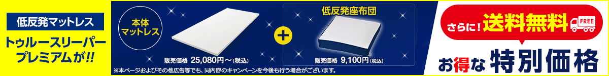 トゥルースリーパー プレミアム（低反発マットレス）がお得な特別価格＆送料無料