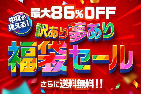 訳あり 夢あり 福袋セール 最大86％OFF 中身が見える！ さらに送料無料！！