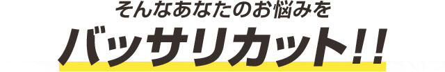 そんなあなたのお悩みを バッサリカット!!