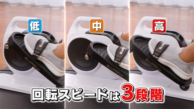 低 中 高 回転スピードは3段階