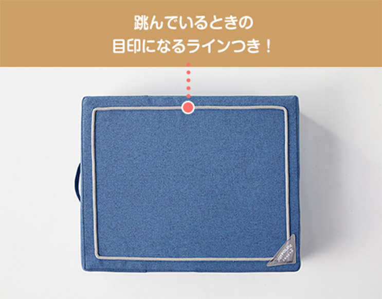 跳んでいるときの目印になるラインつき!