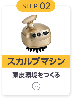 STEP02 スカルプマシン 頭皮環境をつくる