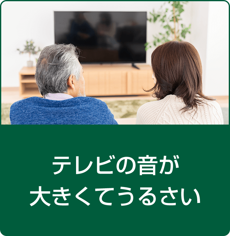 テレビの音が大きくてうるさい