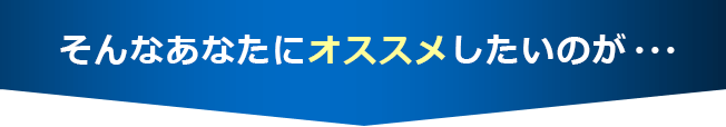 そんなあなたにオススメしたいのが・・・