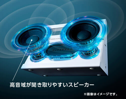 高音域が聞き取りやすいスピーカー ※画像はイメージです。