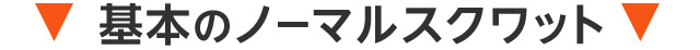 基本のノーマルスクワット