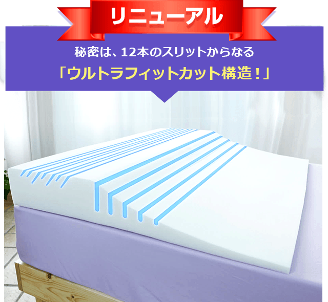 秘密は、12本のスリットからなる「ウルトラフィットカット構造!」