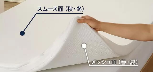 メッシュ面(春・夏) スムース面(秋・冬)