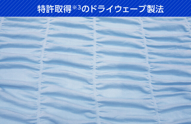 特許取得※3のドライウェーブ製法