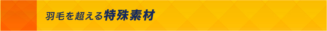 羽毛を超える特殊素材