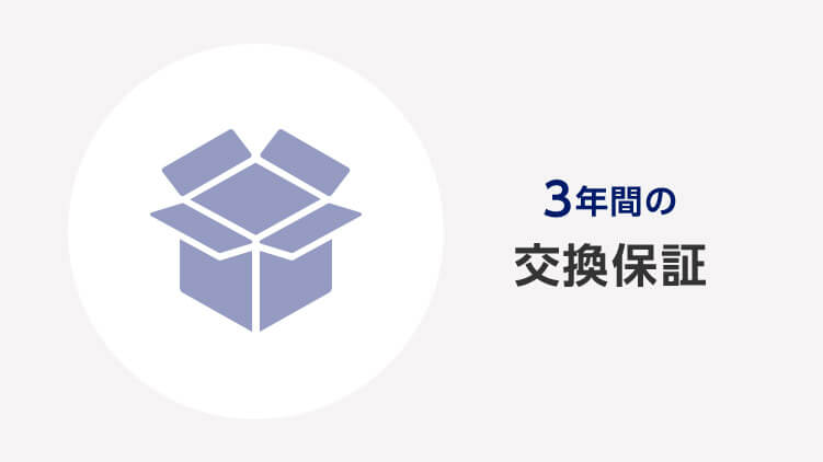 3年間の交換保証
