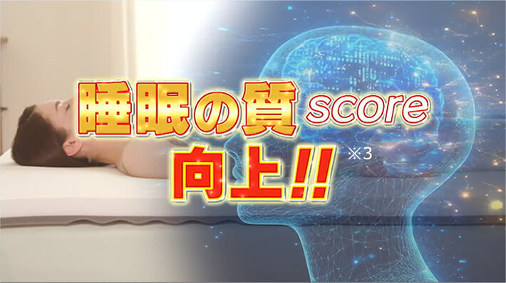 睡眠の質score 向上！！※3