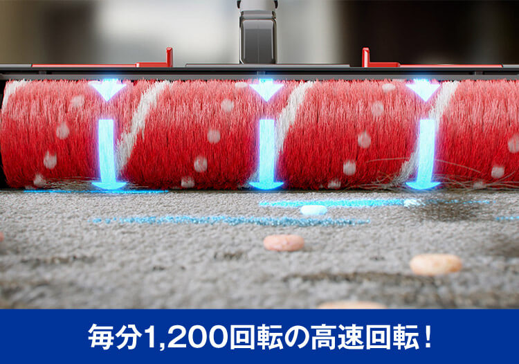 毎分1,200回転の高速回転!