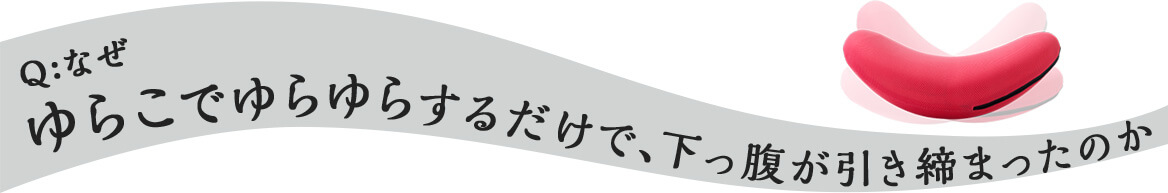 Q:なぜ ゆらこでゆらゆらするだけで、下っ腹が引き締まったのか