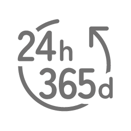 24時間365日受付のアイコン