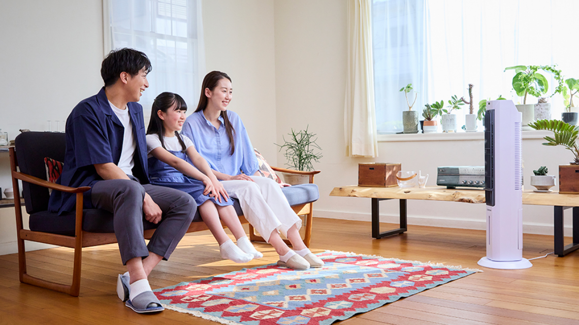 ここひえ タワー T3 リビングでの使用イメージ
