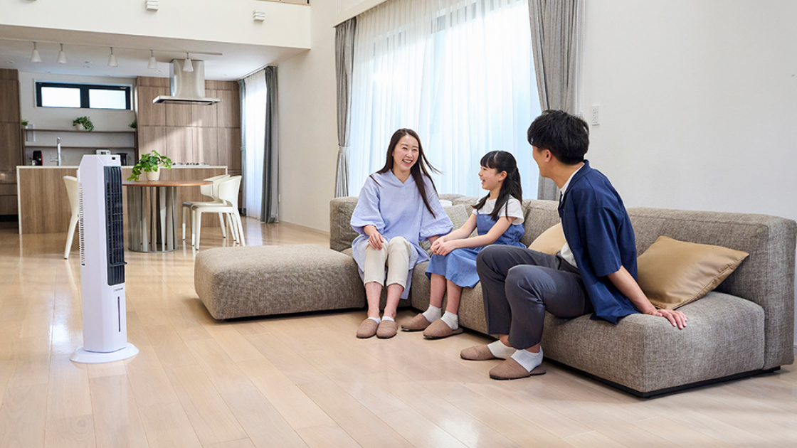 ここひえ タワー T3 リビングでの使用イメージ