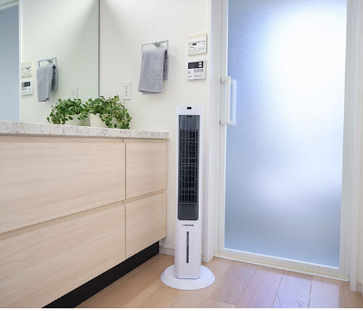 ここひえ タワー T3 脱衣所での使用イメージ