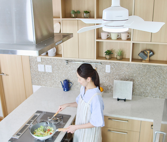 ここひえ FanLight キッチンでの利用イメージ
