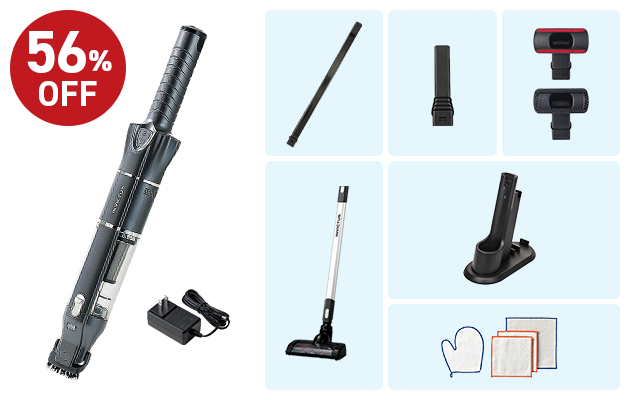 インビクタス ワン グランド、フレキシブルノズル、隙間ノズル、ブラシ2点セット、フロア用セット、充電スタンド、吸水クロス