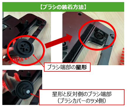 インビクタスワングランドのブラシの装着方法