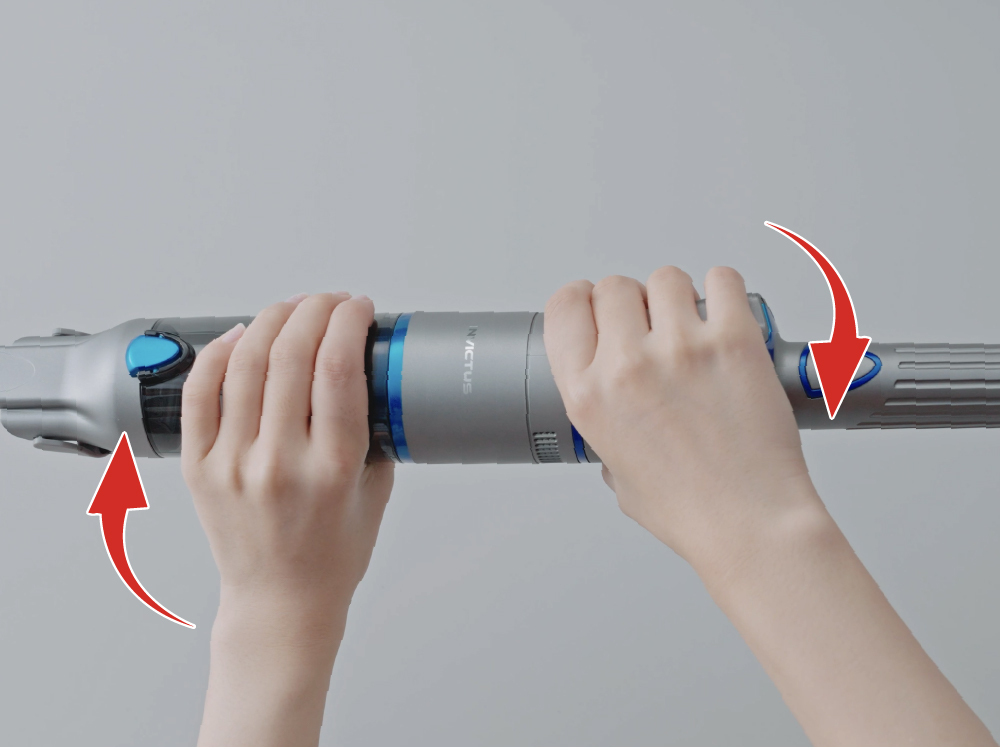 インビクタスワンのダストカップの取り外し方