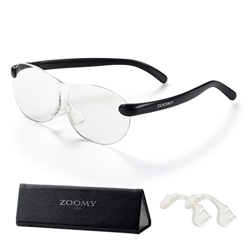 ＜Shop Japan(ショップジャパン)公式＞ズーミイ グレー×2見やすさと洗練されたデザインを兼ね備えたメガネ型拡大鏡