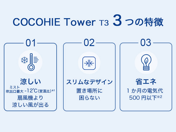 公式】ここひえ タワーT2（タワー型クーラー）｜ショップジャパン