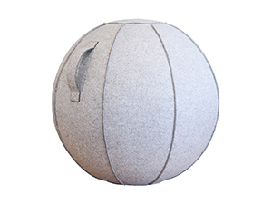 カバー付バランスボール(55cm)ライトグレー