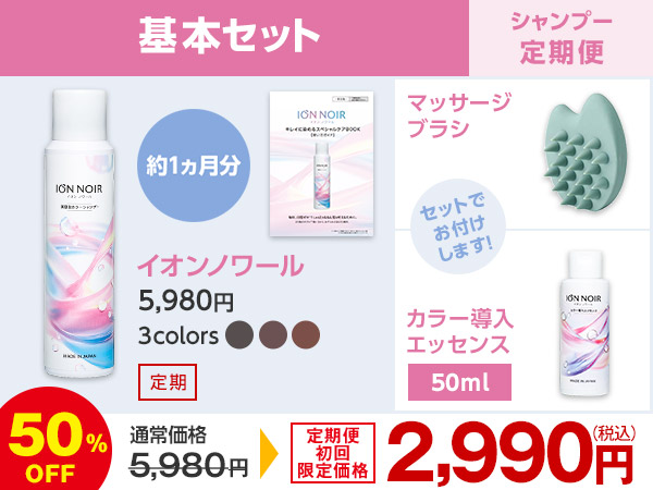 イオンノワール美容泡カラーシャンプー & エッセンス &スカルプブラシ5点セット 公式】イオンノワール 美容泡カラーシャンプー｜ショップ