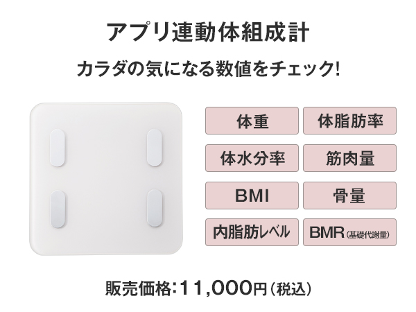 アプリ連動体組成計