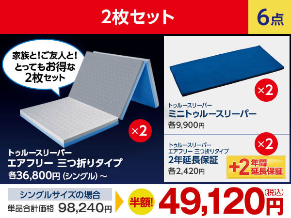 公式】トゥルースリーパー エアフリー 三つ折りタイプ（硬め・高反発