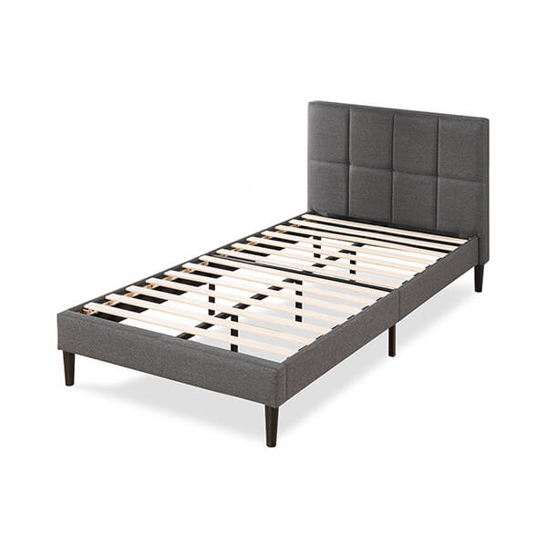 Lottie ベッドフレーム ファブリック ダークグレー