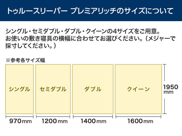 トゥルースリーパー　タブルサイズ 公式】トゥルースリーパー プレミアリッチpr.3（柔らかめ・低反発