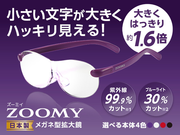 ズーミイ（メガネ型拡大鏡）
